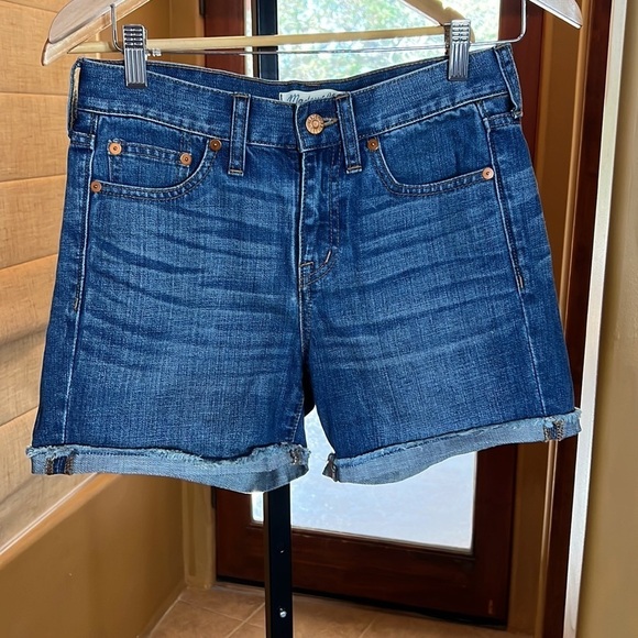 Madewell High-Rise Denim Shorts in Glenoaks Wash: Cutoff Edition Size 24 - Picture 6 of 11